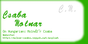 csaba molnar business card